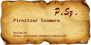 Pirnitzer Szemere névjegykártya